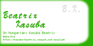beatrix kasuba business card